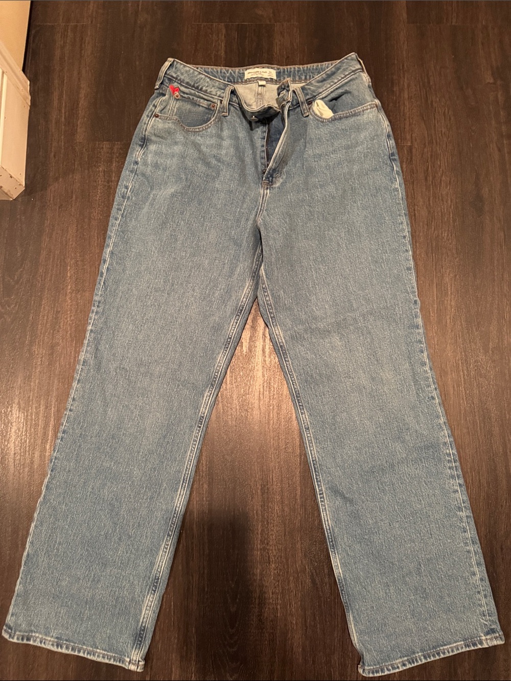 Abercrombie & Fitch Light Blue Straight-Leg Jeans